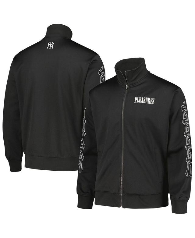 Mens Pleasures Black New York Yankees Pitcher Full-Zip Track Jacket Product Image