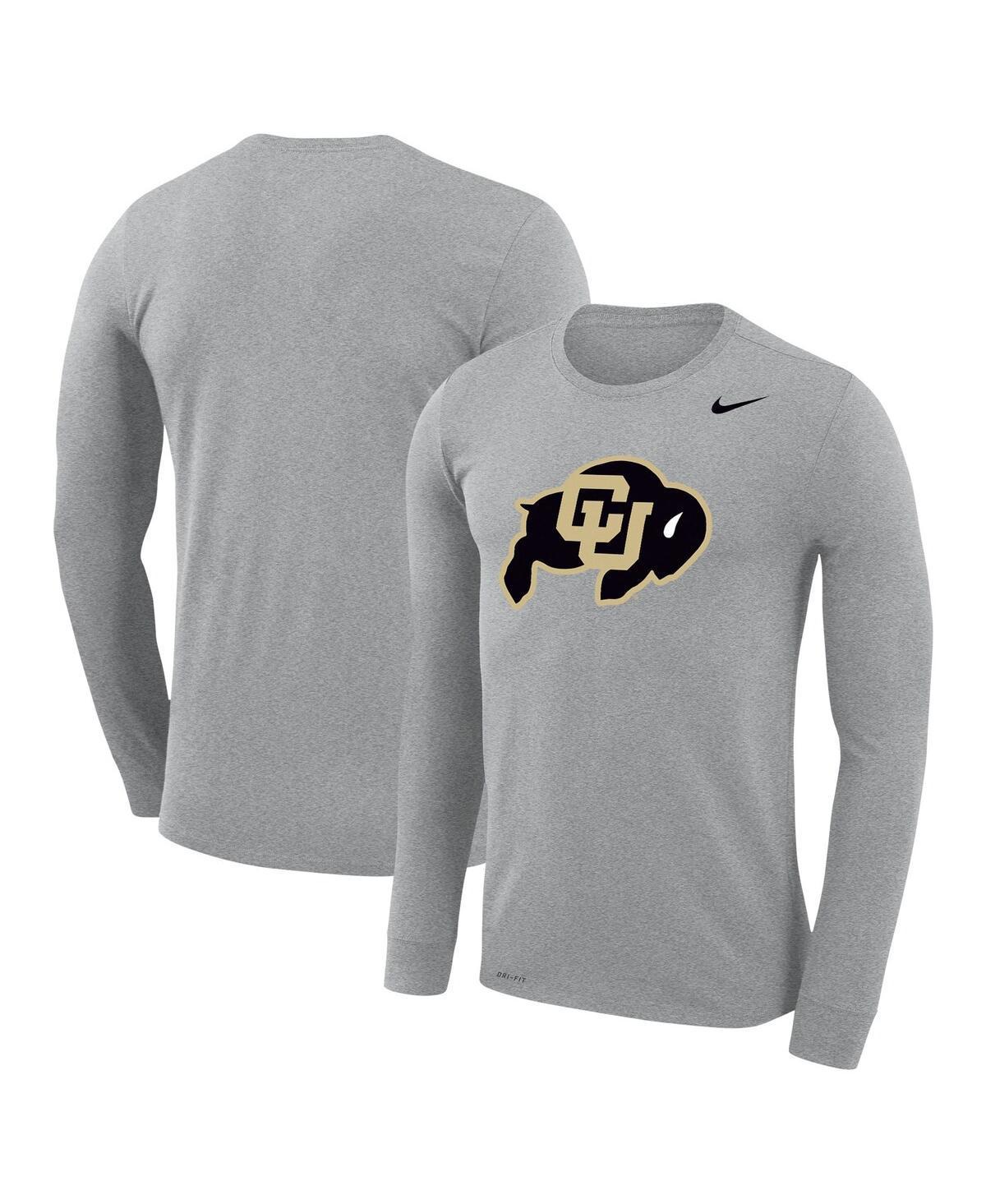 Mens Nike Heather Gray Colorado Buffaloes Legend Wordmark Performance Long Sleeve T-Shirt Product Image