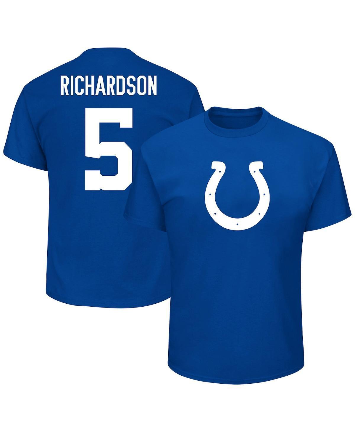 Mens Fanatics Branded Anthony Richardson Royal Indianapolis Colts Big and Tall Player Name and Number T-shirt Product Image