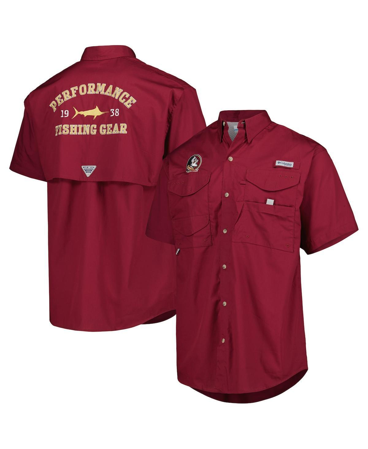 Mens Columbia Garnet Florida State Seminoles Bonehead Button-Up Shirt Product Image