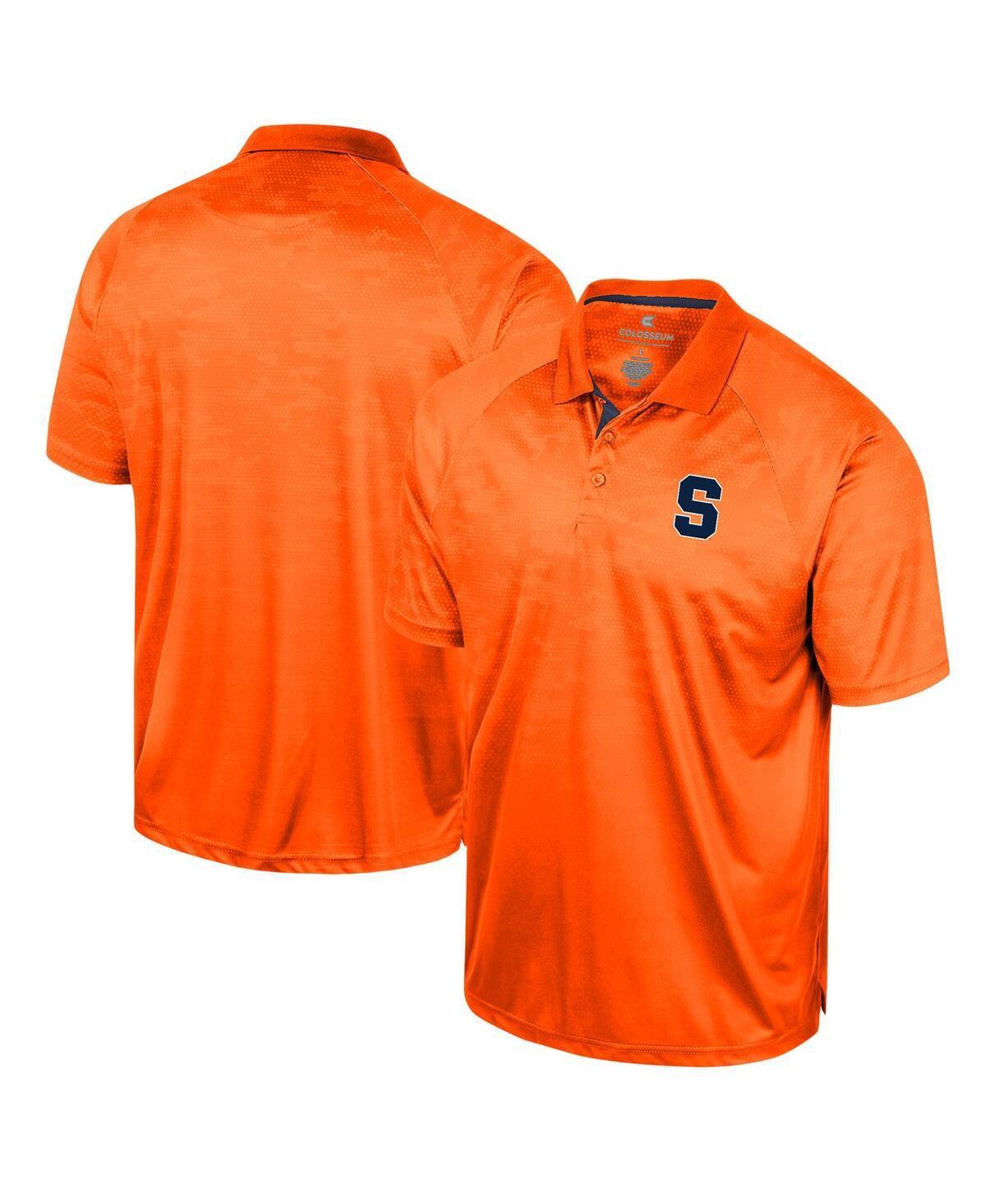 Mens Colosseum Orange Syracuse Orange Honeycomb Raglan Polo Product Image