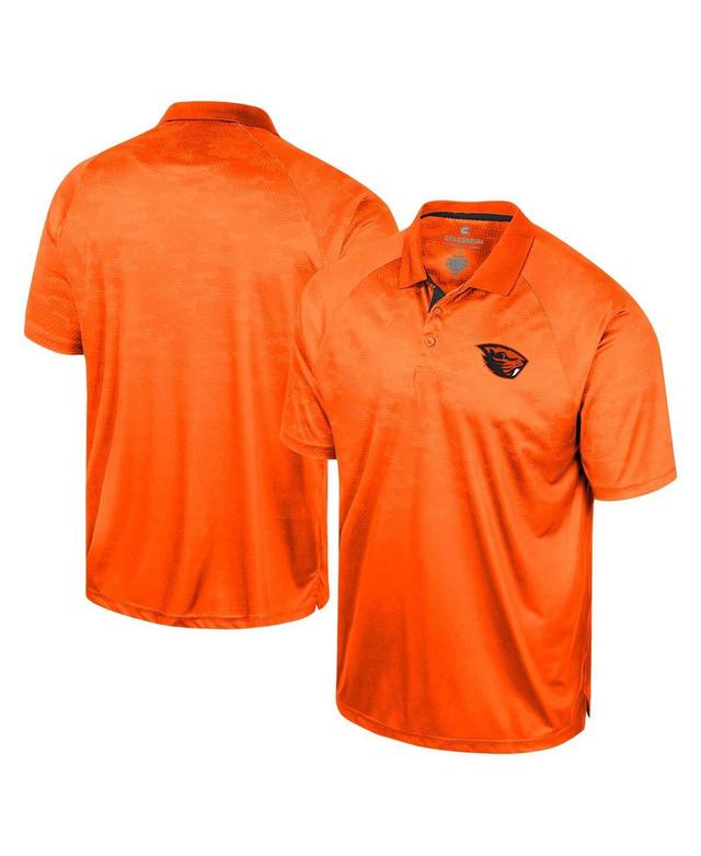 Mens Colosseum Orange Oregon State Beavers Honeycomb Raglan Polo Product Image