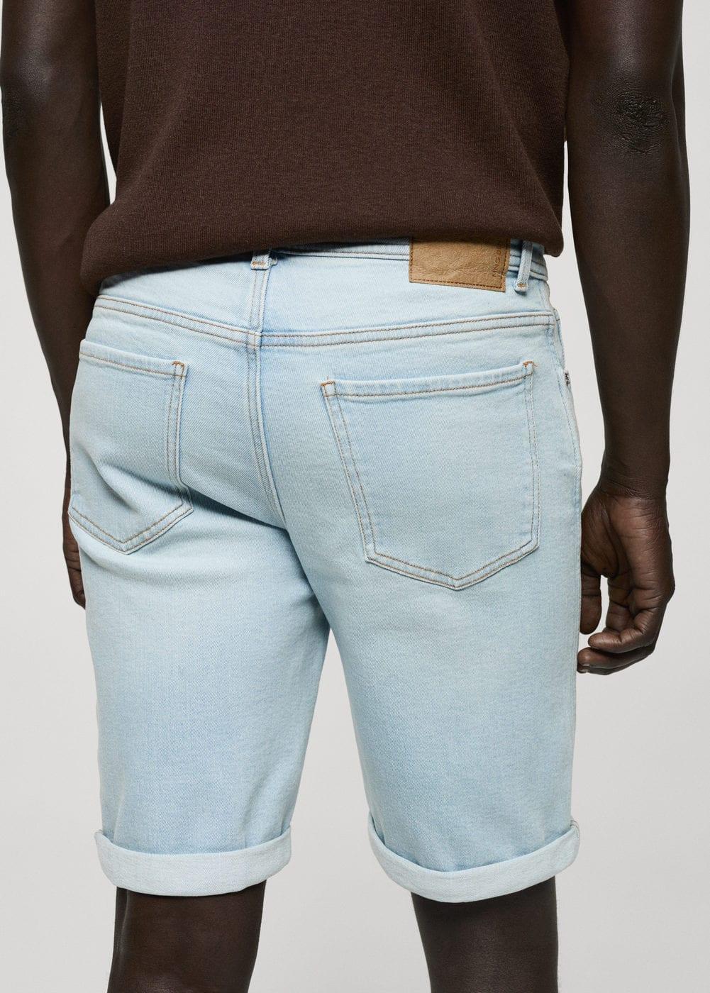 Mango Mens Denim Bermuda Shorts Product Image