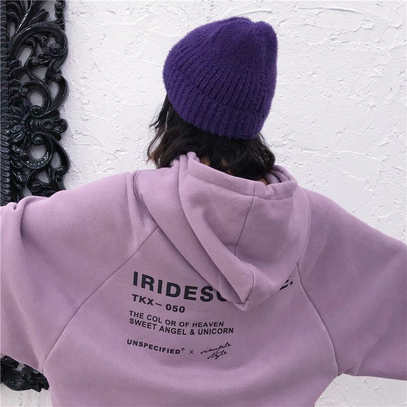 Loose-Fit Lettering Hoodie Product Image