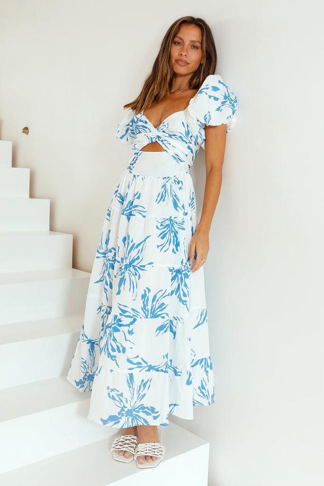 Seaside Breeze Maxi Dress Blue Product Image