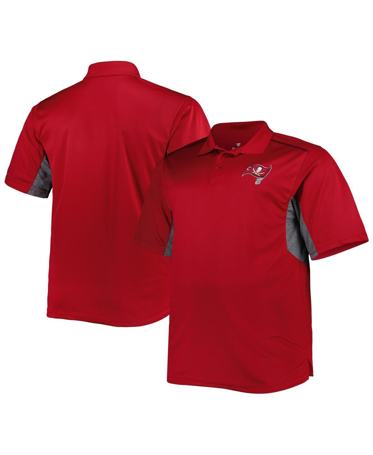 Mens Red Tampa Bay Buccaneers Big and Tall Team Color Polo Shirt Product Image