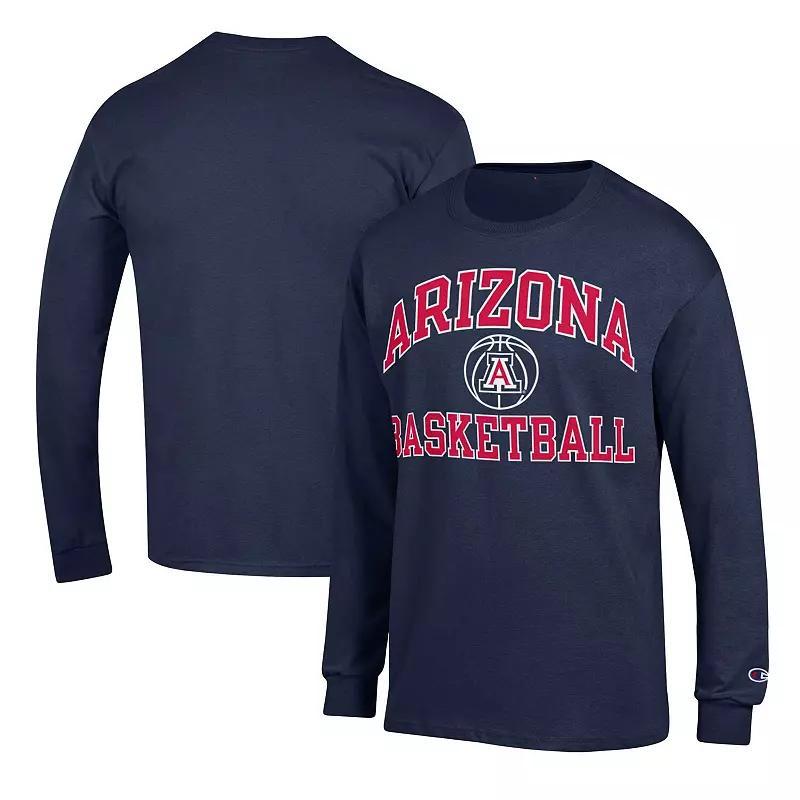 Mens Champion Navy Arizona Wildcats Basketball Icon Long Sleeve T-shirt Product Image