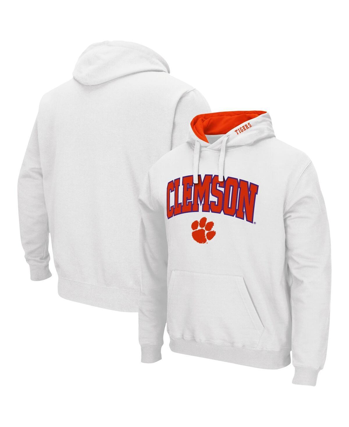 Mens Colosseum Clemson Tigers Arch & Logo 3.0 Pullover Hoodie Product Image