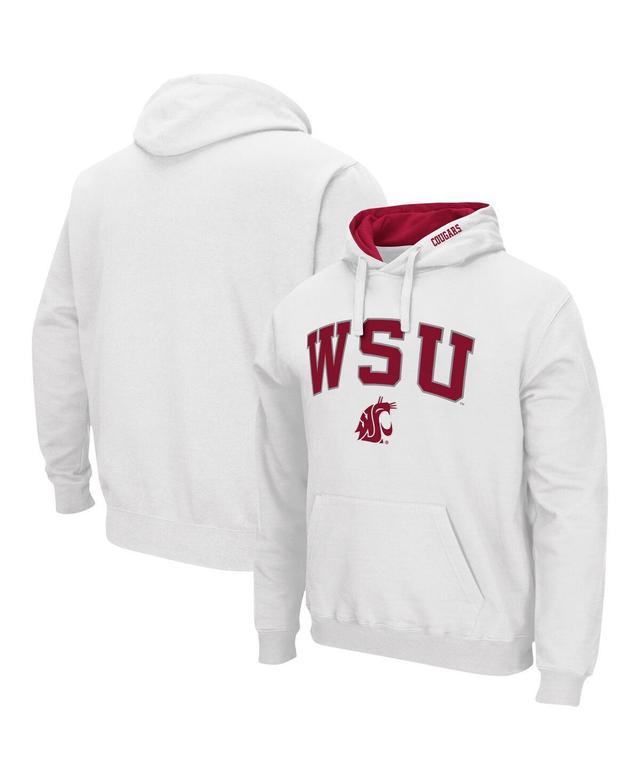 Mens Colosseum White Baylor Bears Arch & Logo 3.0 Pullover Hoodie Product Image