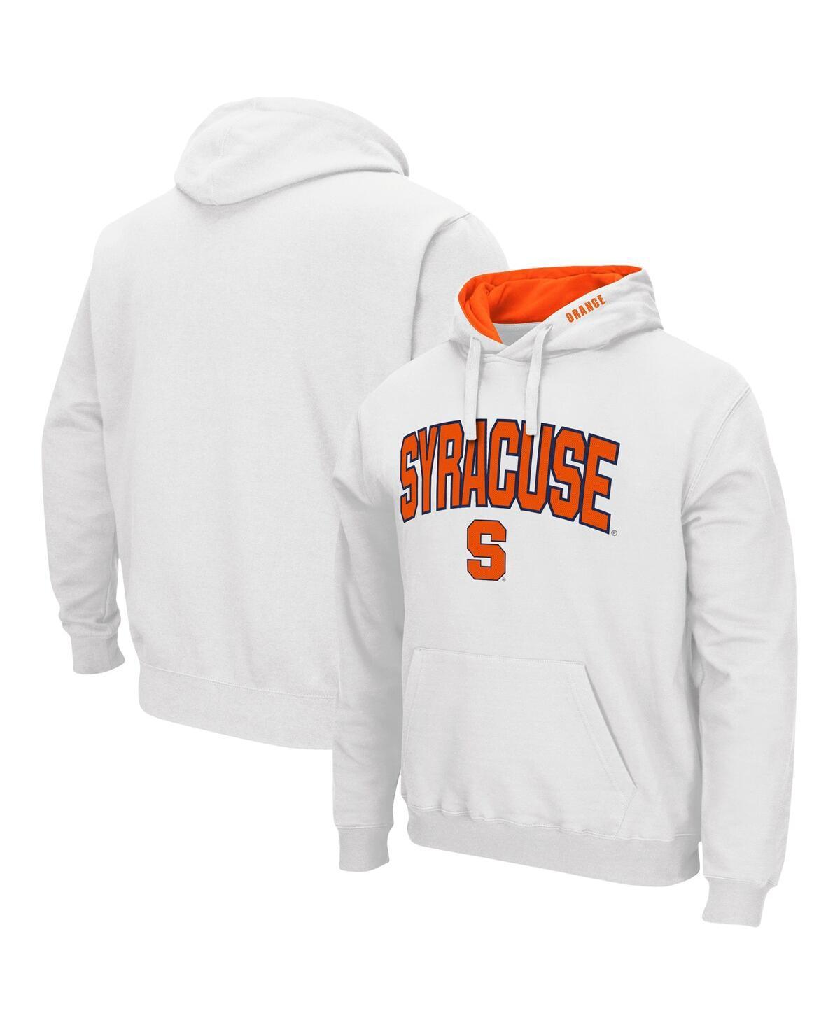 Mens Colosseum White Syracuse Orange Arch & Logo 3.0 Pullover Hoodie, Size: Large, SYR White Product Image