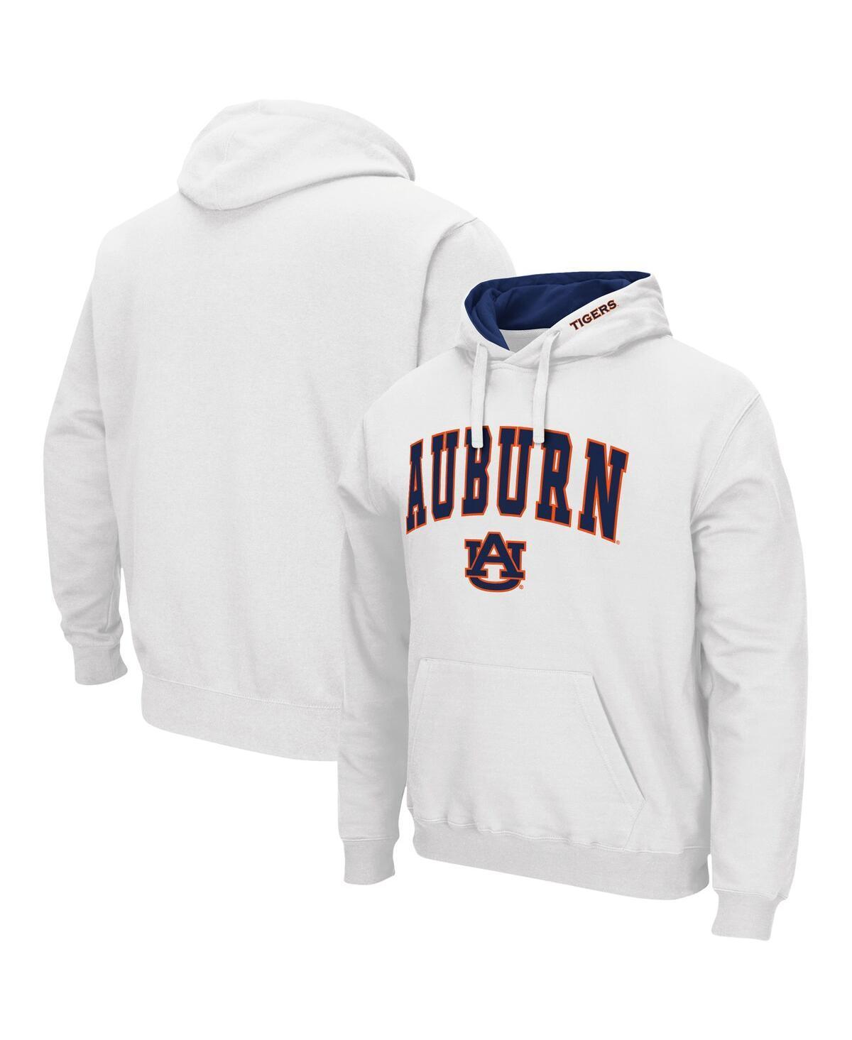 Mens Colosseum White Auburn Tigers Arch & Logo 3.0 Pullover Hoodie Product Image