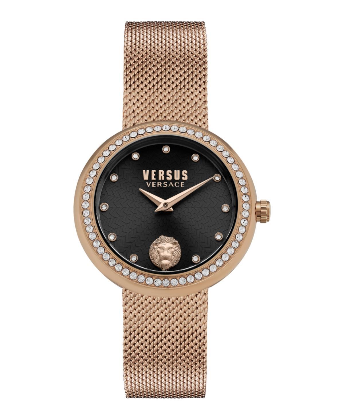 Versus Versace Womens Lea Crystal 2 Hand Quartz Rose Gold-Tone Stainless Steel Watch, 35mm Product Image