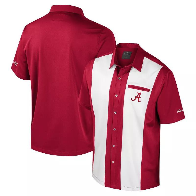 Mens Colosseum Crimson Alabama Crimson Tide Strike Bowling Button-Up Shirt Product Image