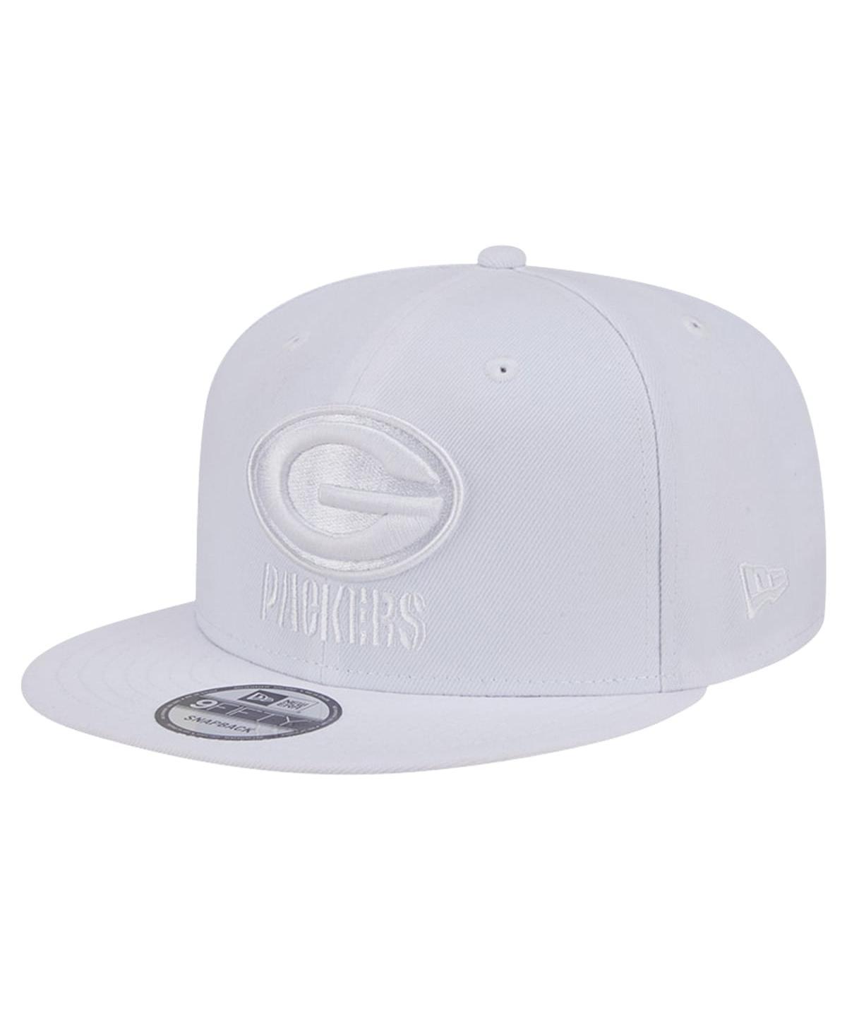 Mens New Era Green Bay Packers Main White 9FIFTY Snapback Hat Product Image