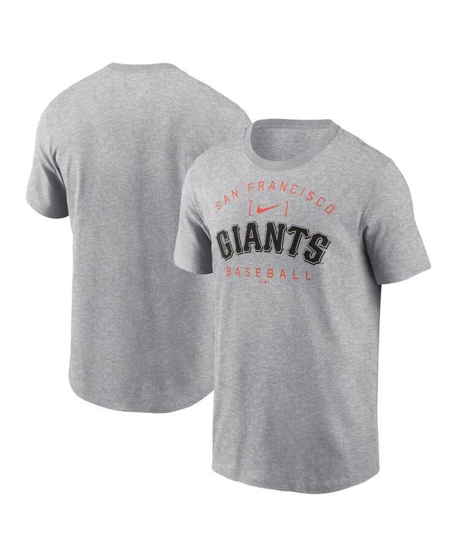 Mens Nike Heather Gray Atlanta Braves Home Team Athletic Arch T-Shirt Product Image