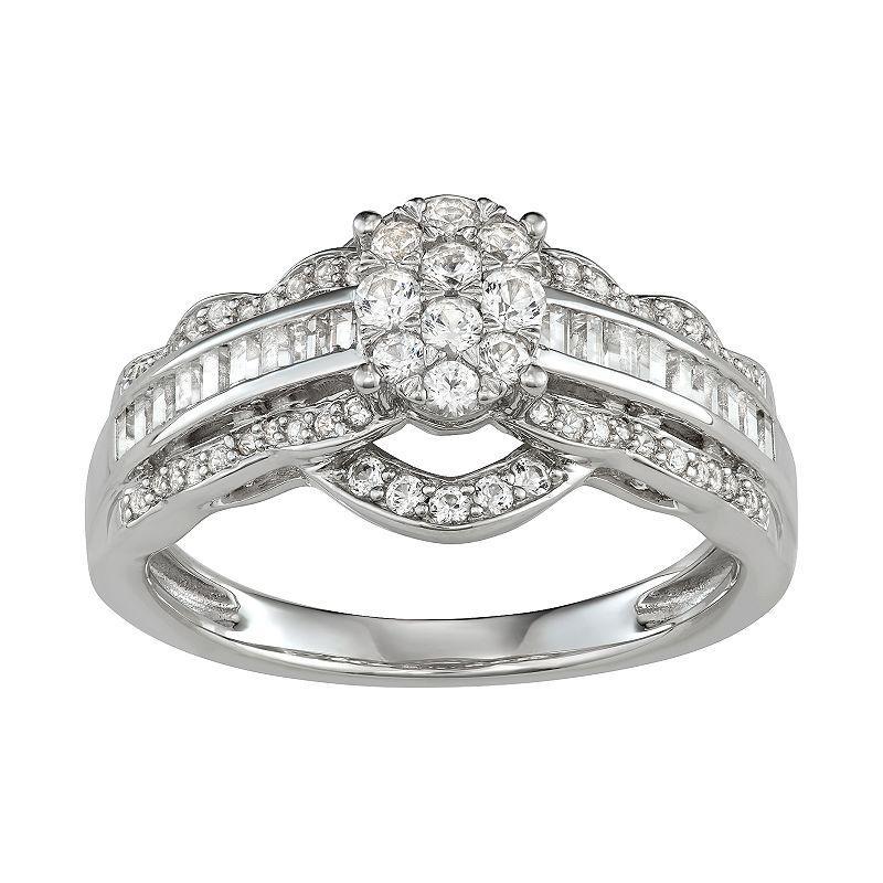 Lovemark 10k White Gold 3/4 Carat T.W. Diamond Engagement Ring, Womens 10k Whgold Product Image