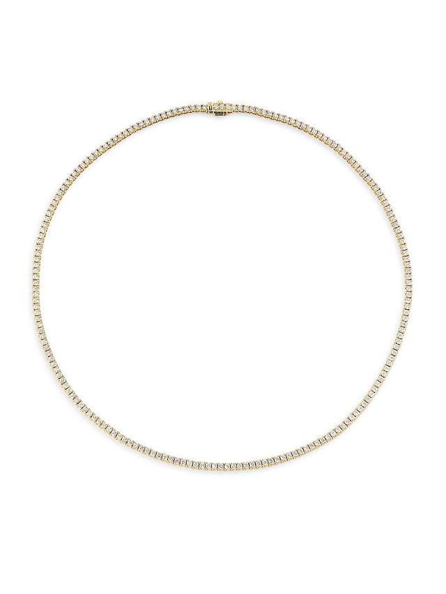 Womens 14K Gold & 5.0 TCW Diamond Tennis Necklace Product Image