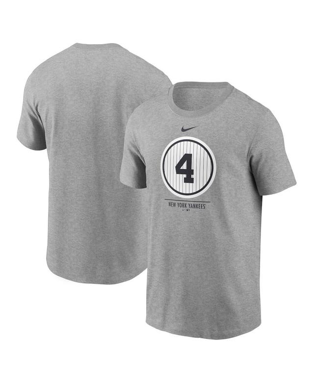 Mens Nike Lou Gehrig Heathered Gray New York Yankees Cooperstown Collection Lou Gehrig Day Retired Number T-shirt Product Image