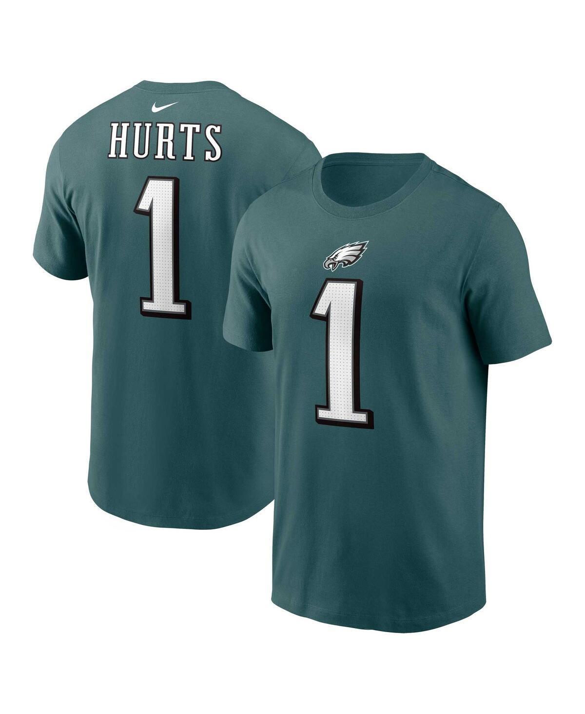 Mens Nike Jalen Hurts Midnight Green Philadelphia Eagles Player Name and Number T-shirt Product Image