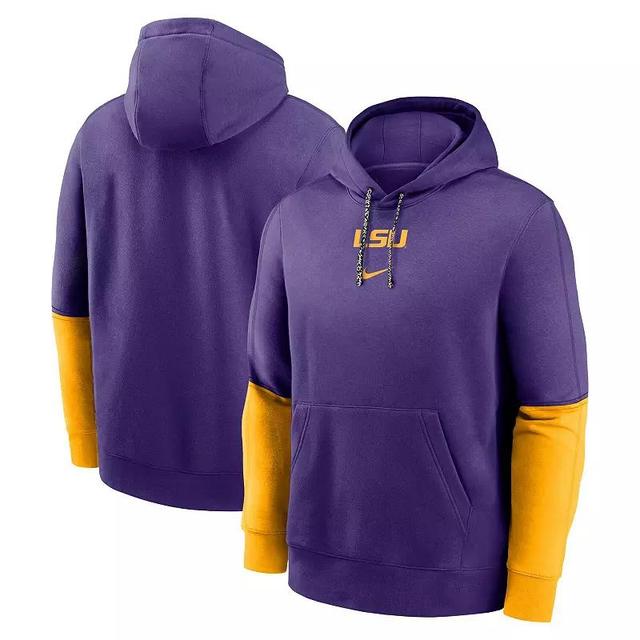 Mens Nike /Gold LSU Tigers Sideline Club Pullover Hoodie Product Image