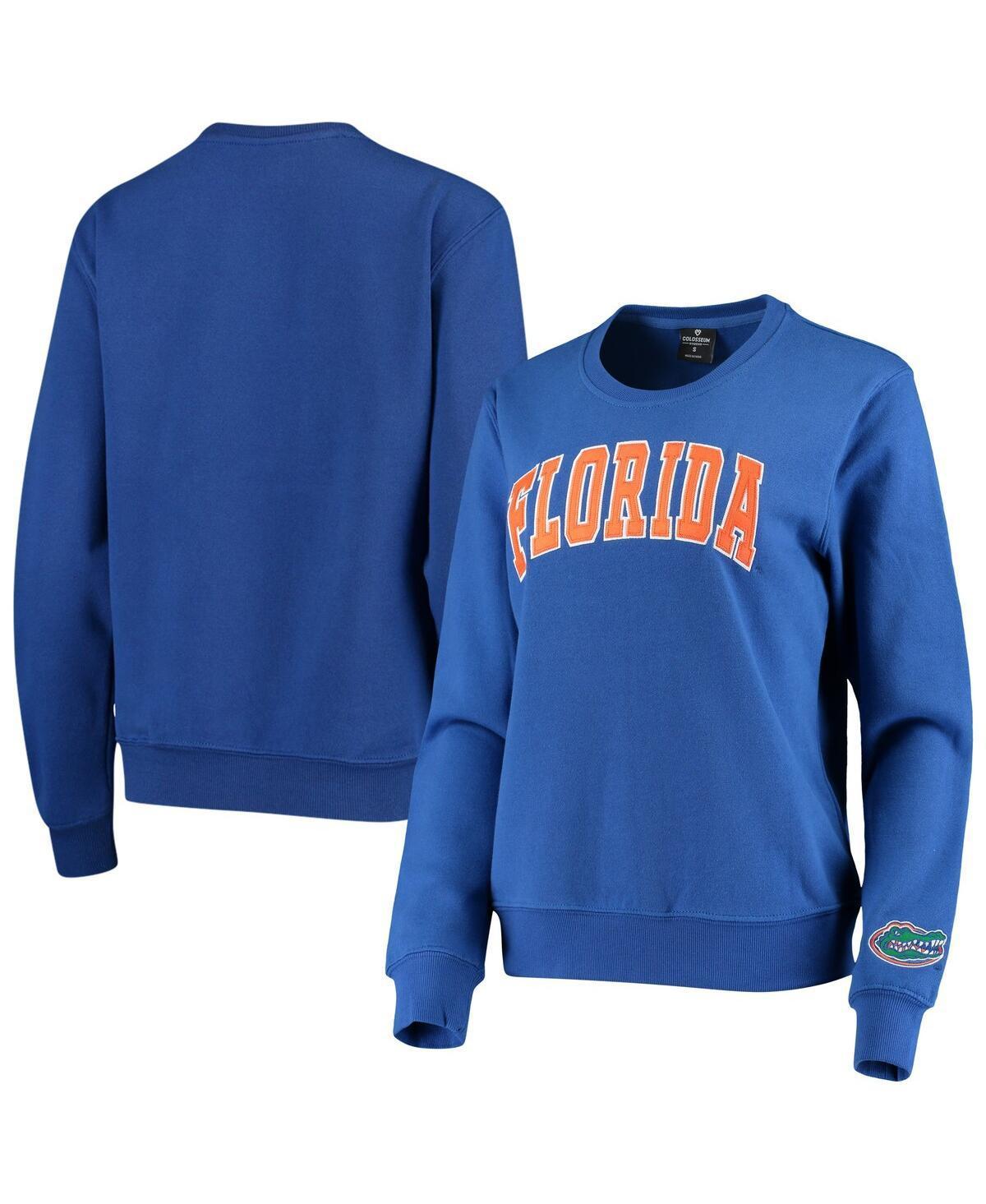 Womens Colosseum Royal Florida Gators Campanile Pullover Sweatshirt Product Image