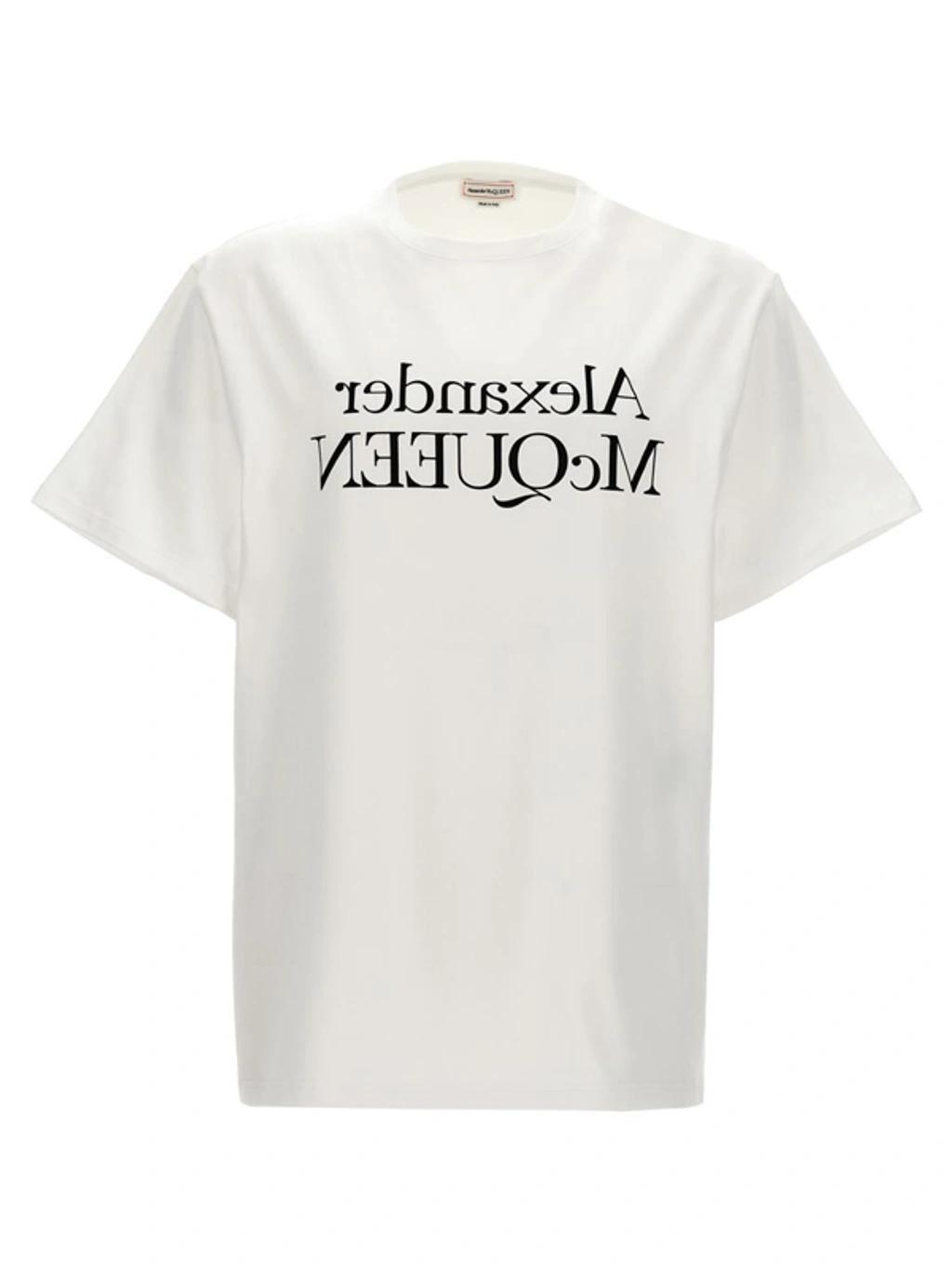 Logo Print T-shirt White/black Product Image