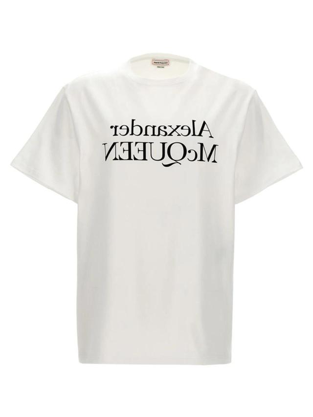 Logo Print T-shirt White/black Product Image