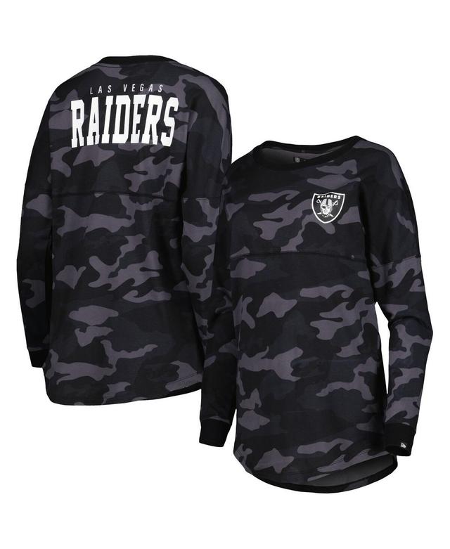 Womens New Era Black Las Vegas Raiders Camo Long Sleeve T-shirt Product Image