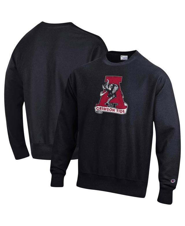 Mens Champion Black Alabama Crimson Tide Vault Logo Reverse Weave Pullover Sweatshirt Product Image