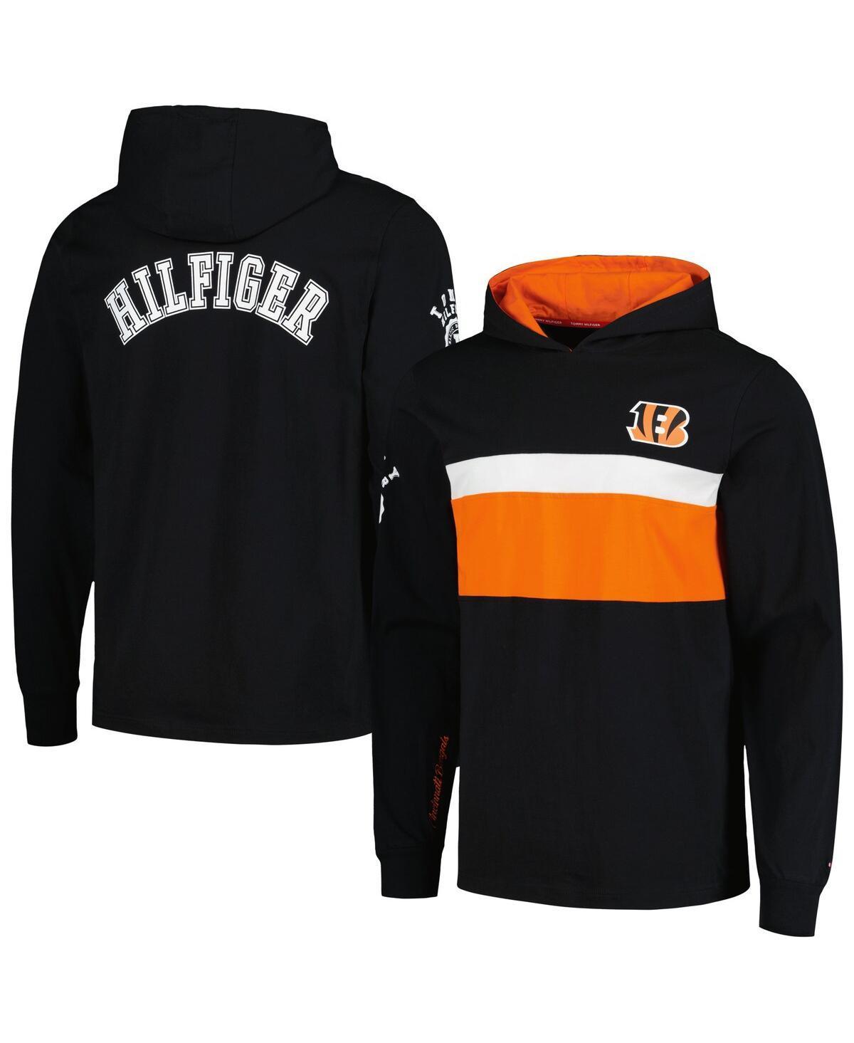 Mens Tommy Hilfiger  Black Cincinnati Bengals Morgan Long Sleeve Hoodie T-Shirt Product Image