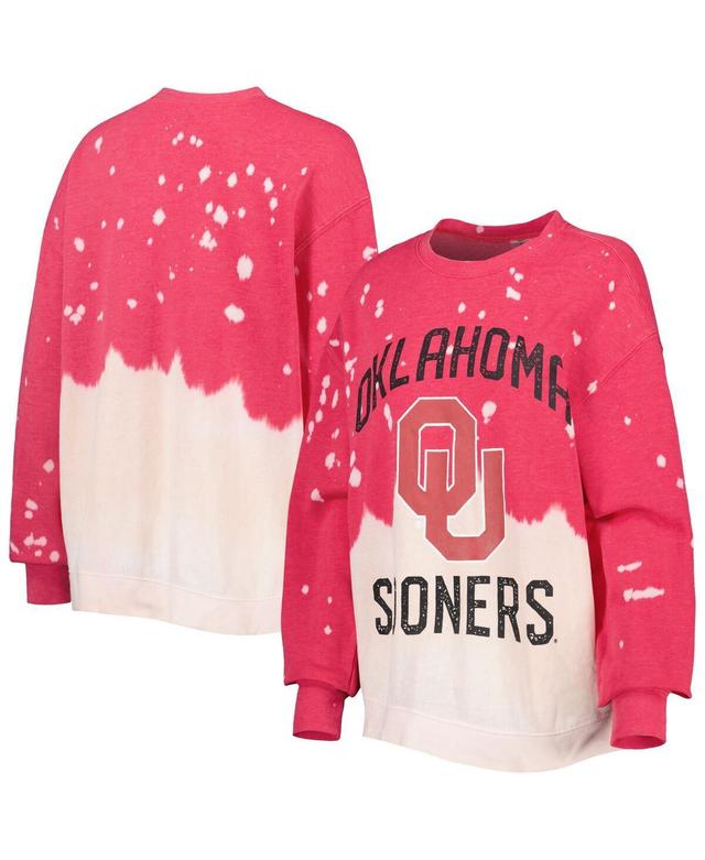 Womens Gameday Couture Crimson Oklahoma Sooners Twice As Nice Faded Dip-Dye Pullover Long Sleeve Top Product Image