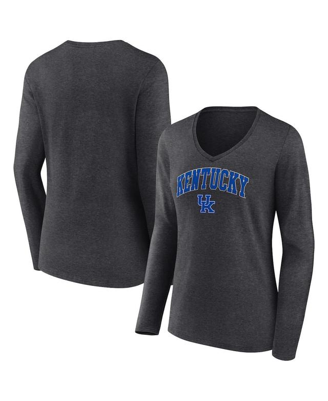 Womens Fanatics Branded Kentucky Wildcats Evergreen Campus Long Sleeve V-Neck T-Shirt Product Image