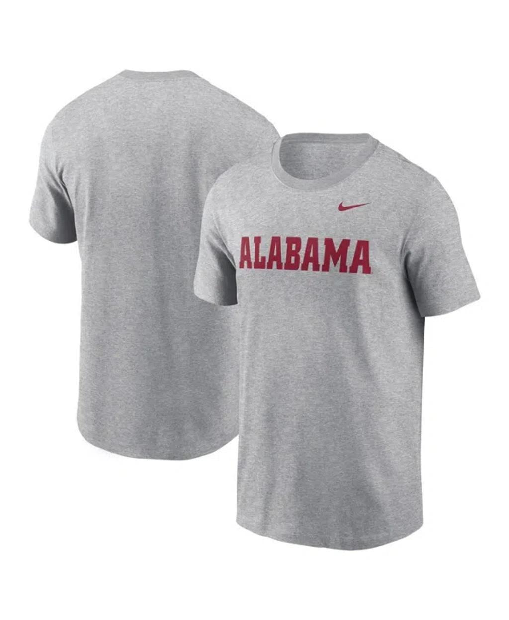 NIKE Men's Heather Gray Alabama Crimson Tide Primetime Evergreen Wordmark T-shirt In Grey Product Image