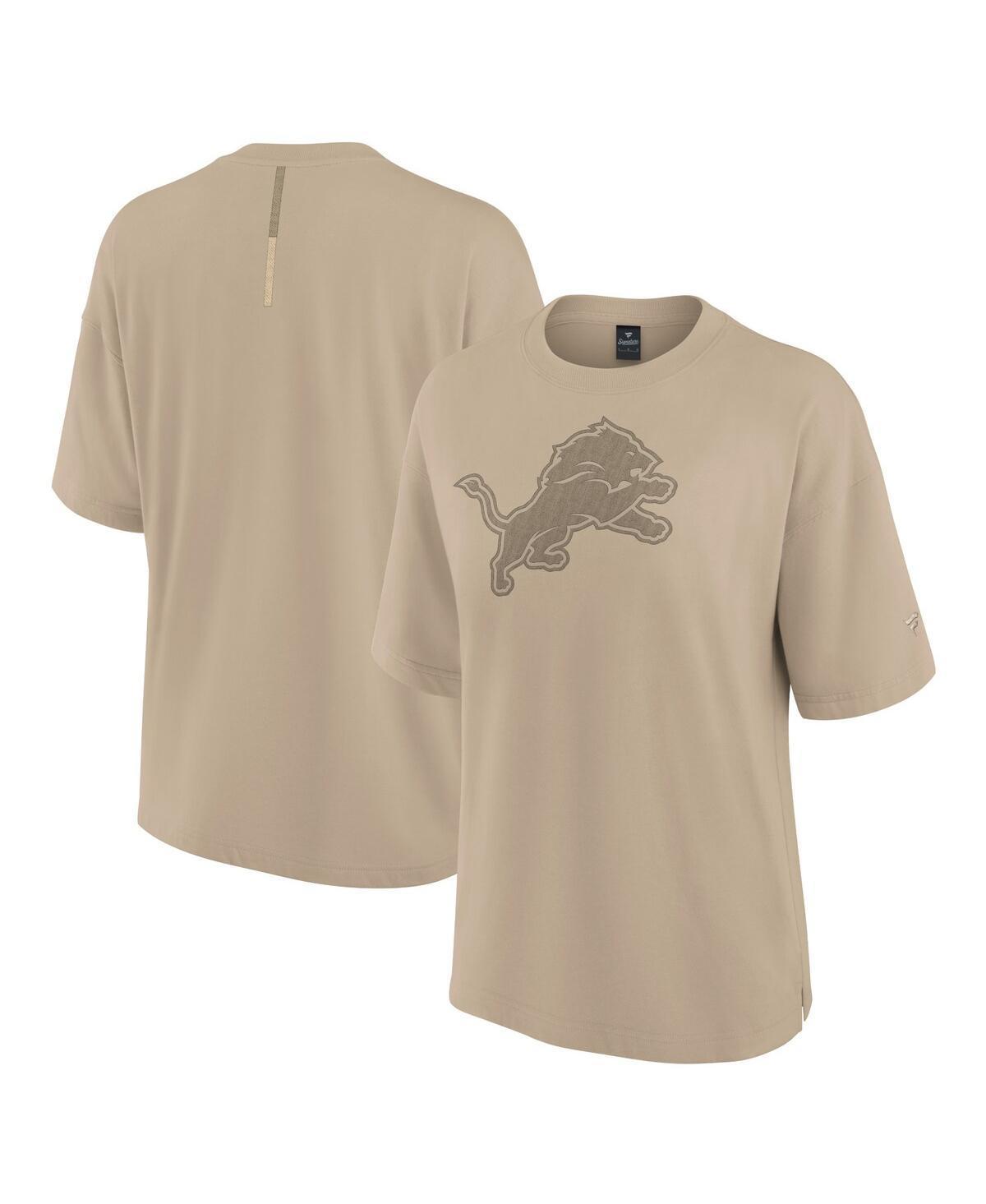 Womens Fanatics Signature Khaki Detroit Lions Elements Oversized T-Shirt Product Image