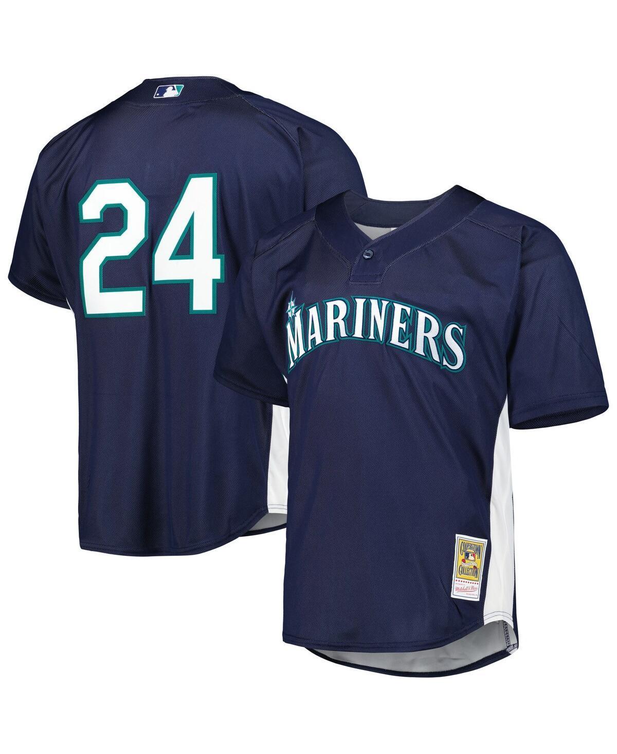 Mens Mitchell & Ness Ken Griffey Jr. Navy Seattle Mariners Cooperstown Collection Mesh Batting Practice Jersey - Navy Product Image