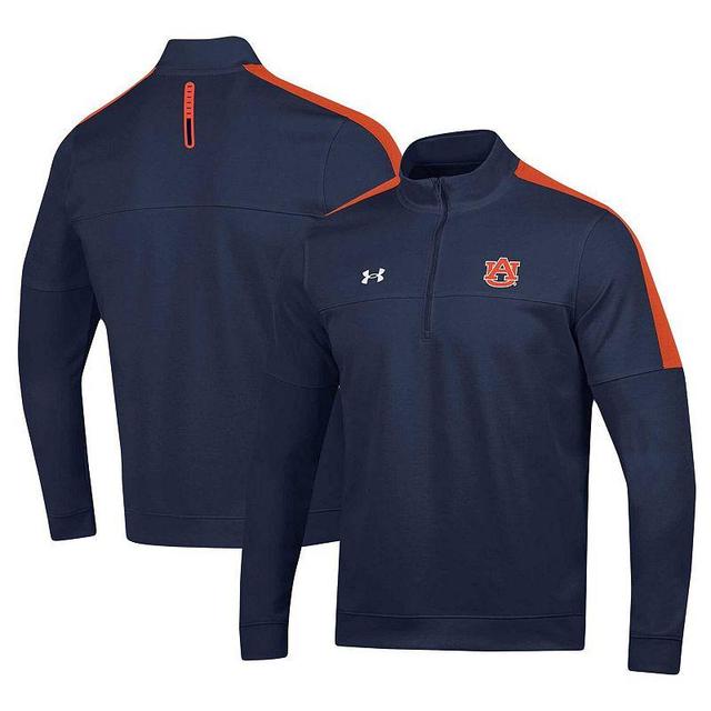 Mens Under Armour Auburn Tigers Midlayer Half-Zip Jacket Blue Product Image