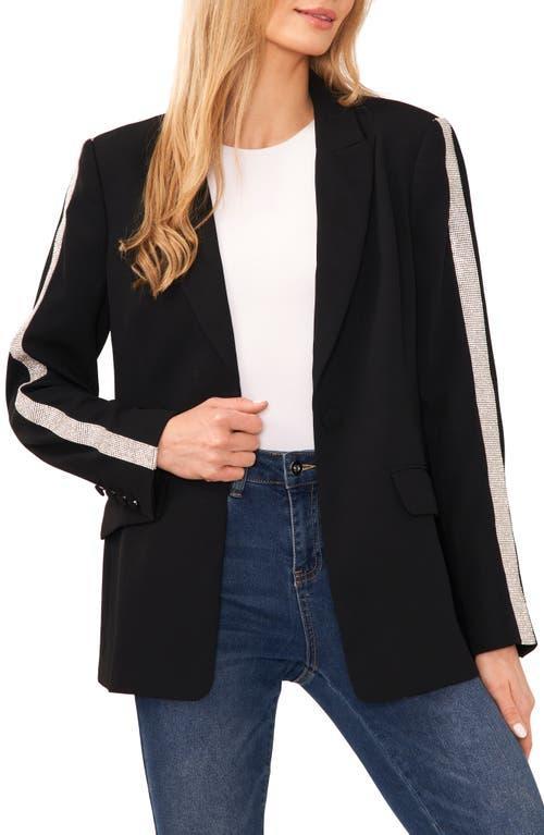 CeCe Rhinestone Side Stripe Blazer Product Image