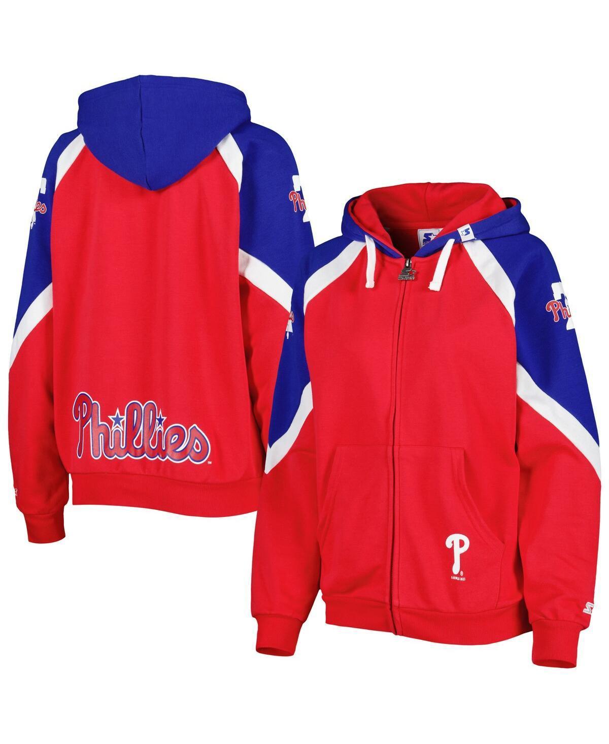 Womens Starter /Royal Philadelphia Phillies Hail Mary Full-Zip Hoodie Product Image