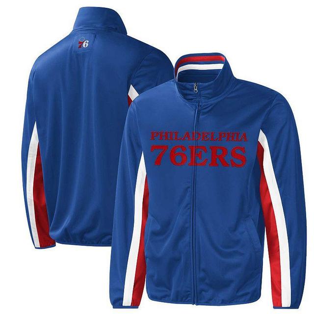 Mens G-III Sports by Carl Banks Royal Philadelphia 76ers Contender Wordmark Full-Zip Track Jacket Product Image