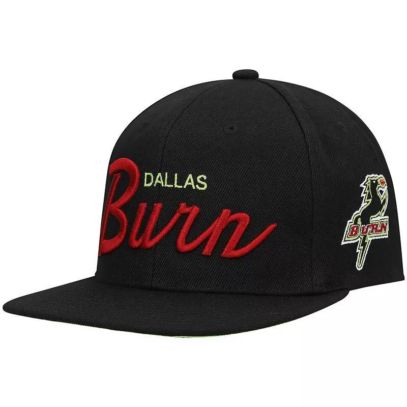 Mens Mitchell & Ness Black/Green FC Dallas Historic Logo Since 96 Foundation Script Snapback Hat Product Image