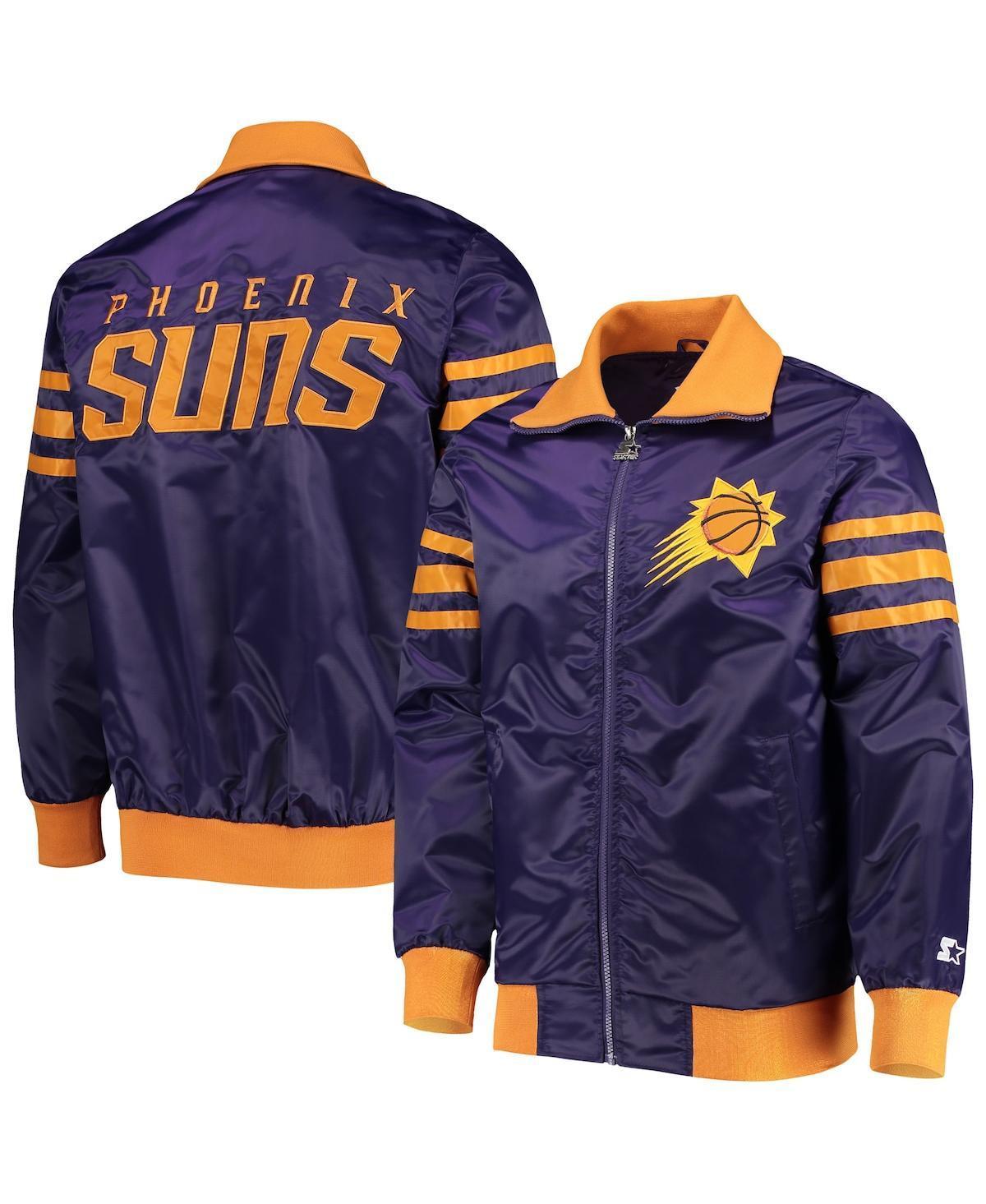 Mens Starter Purple Phoenix Suns The Captain II Full-Zip Varsity Jacket Product Image