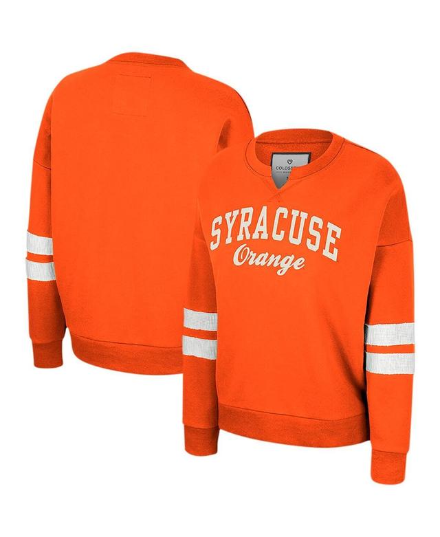 Womens Colosseum Syracuse Perfect DateNotch Neck Pullover Sweatshirt Product Image