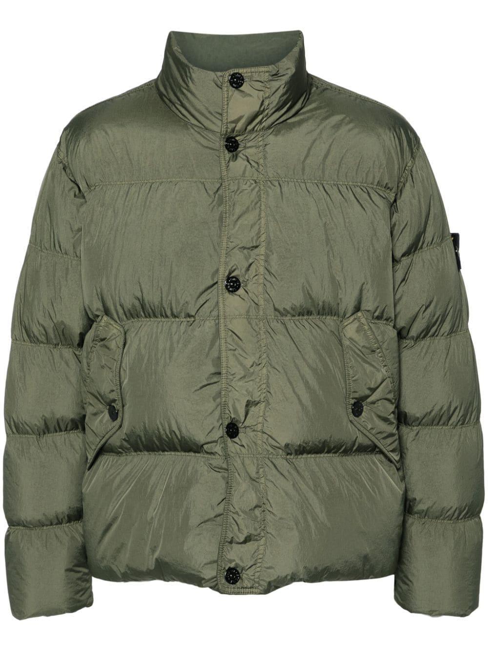 STONE ISLAND Compass-badge Puffer Jacket In Green Product Image