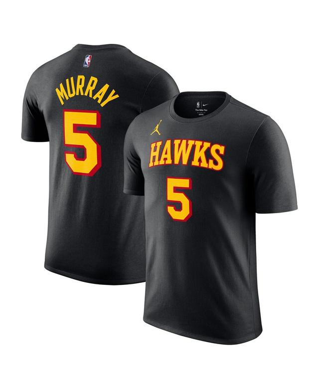 Mens Jordan Dejounte Murray Black Atlanta Hawks 2022/23 Statement Edition Name and Number T-shirt Product Image