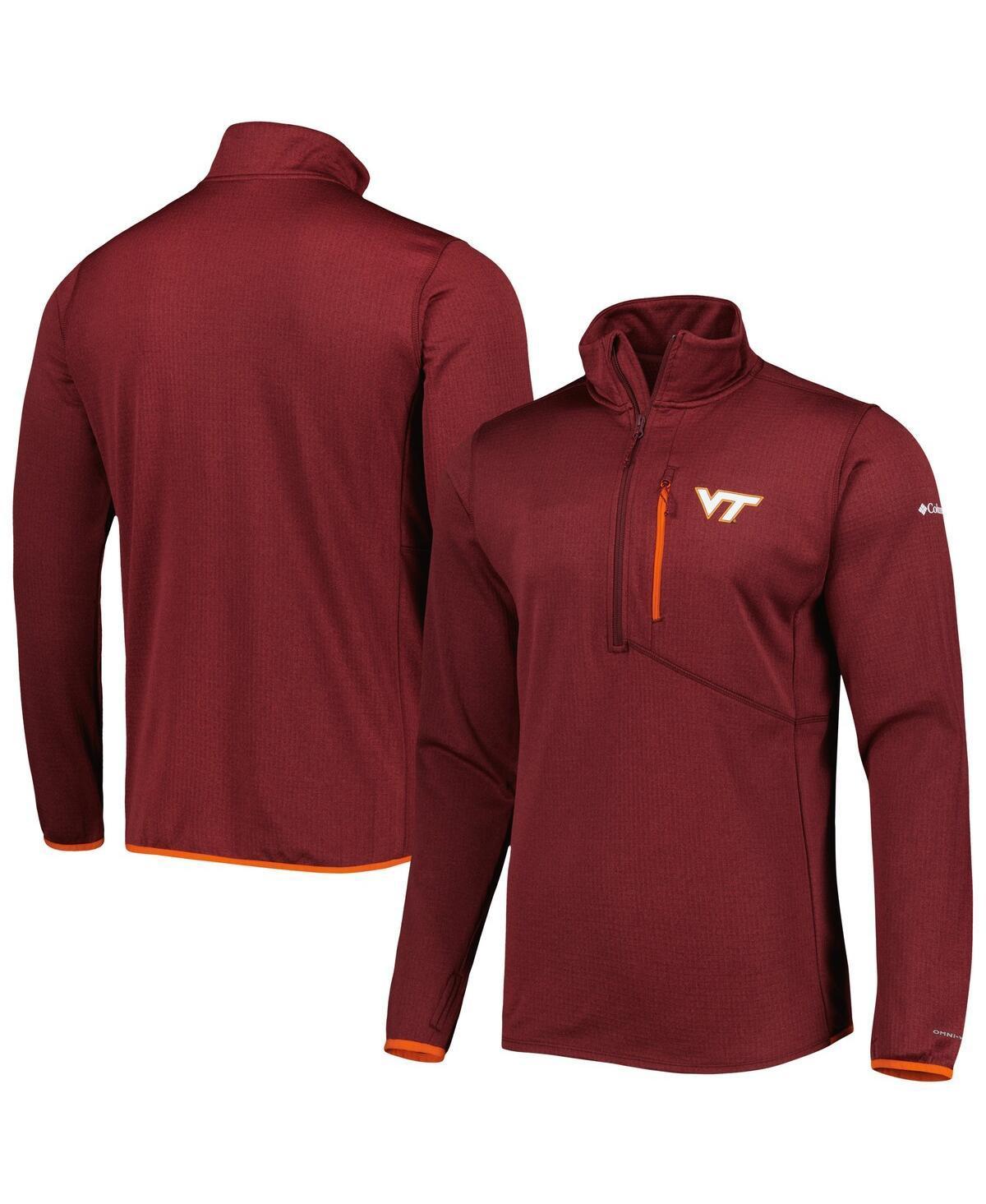 Mens Columbia Maroon Virginia Tech Hokies Park View Omni-Wick Half-Zip Top Product Image