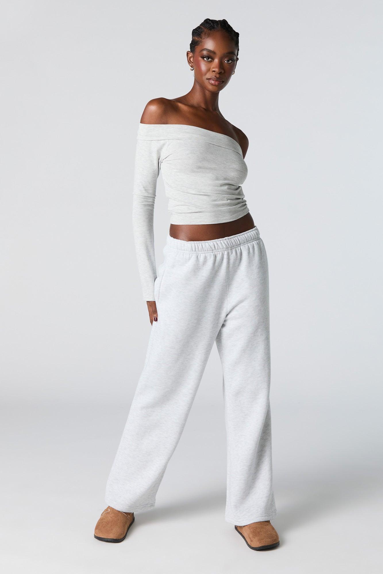 Fleece Wide Leg Sweatpant Female Product Image