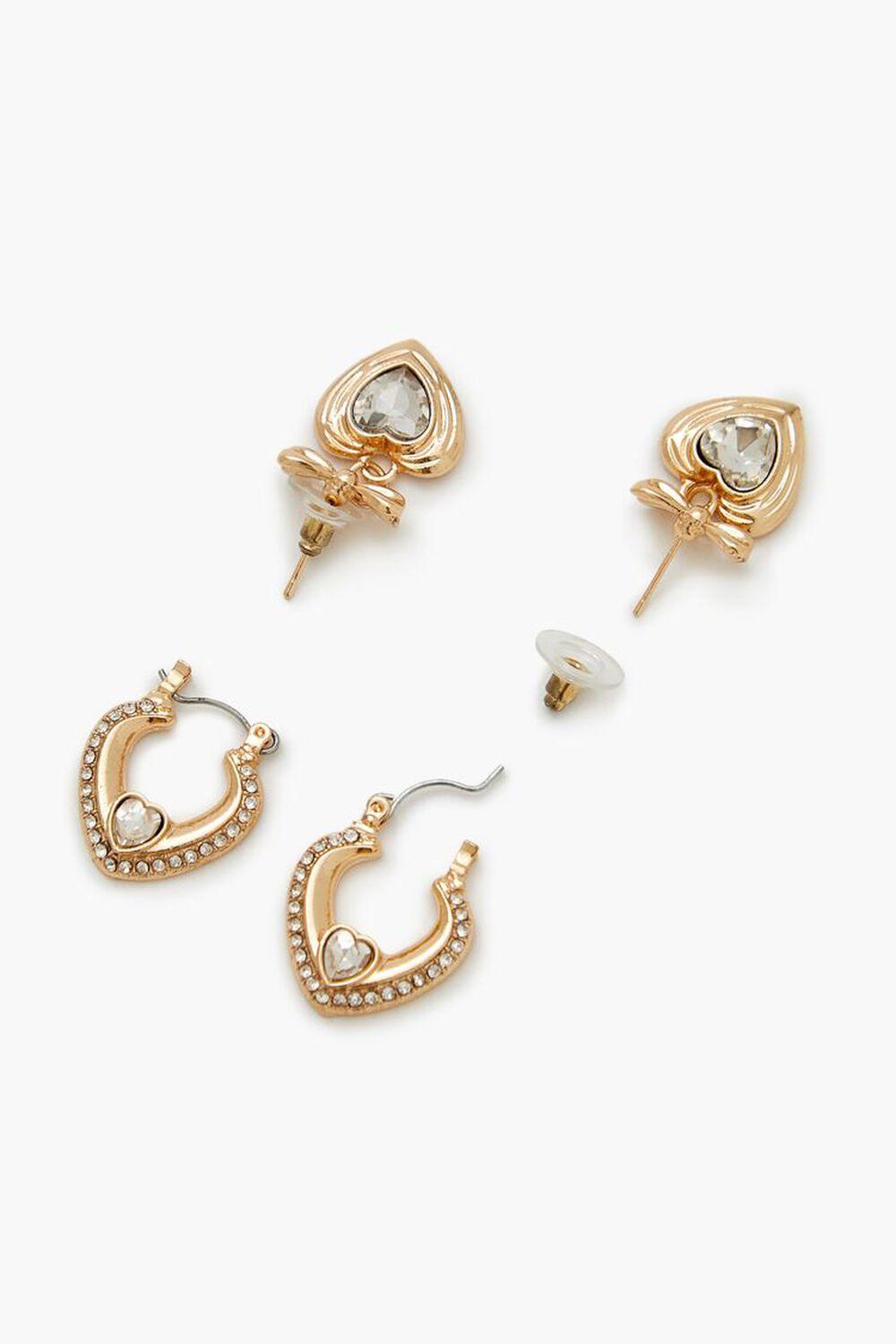 Heart Hoop & Drop Earring Set | Forever 21 Product Image