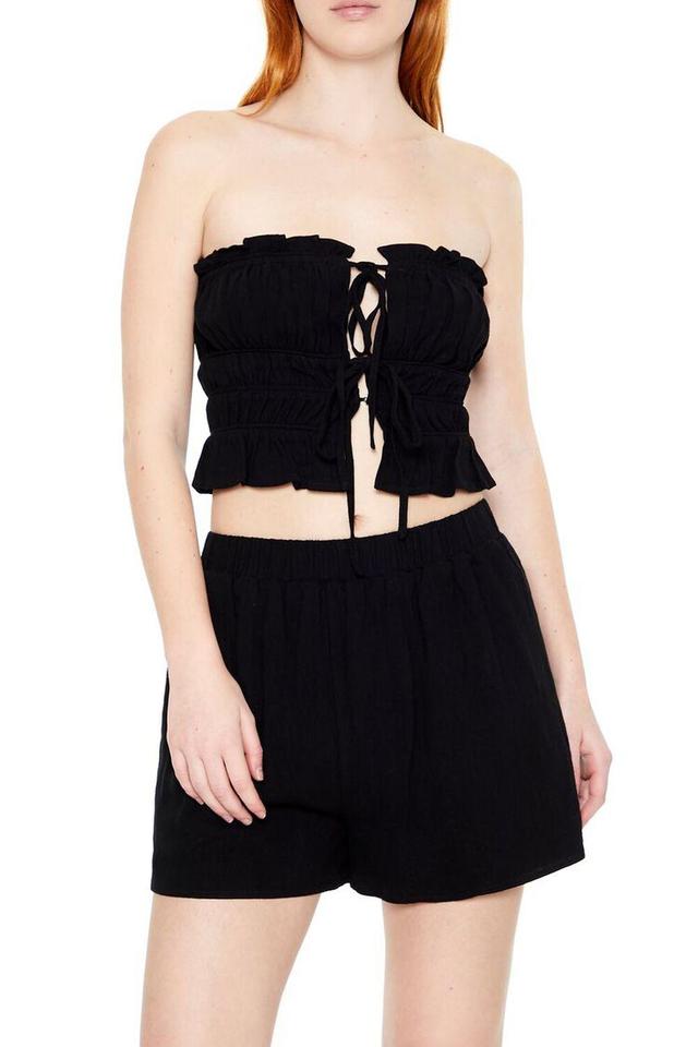 Tiered Ruffle-Trim Tube Top | Forever 21 Product Image