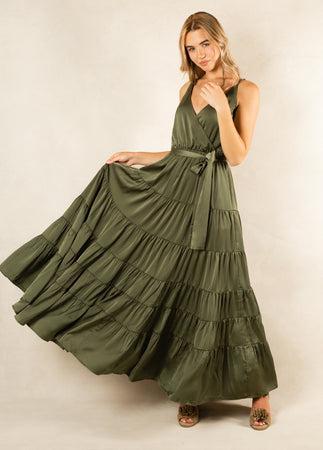 Zayla Dress in Sage Product Image