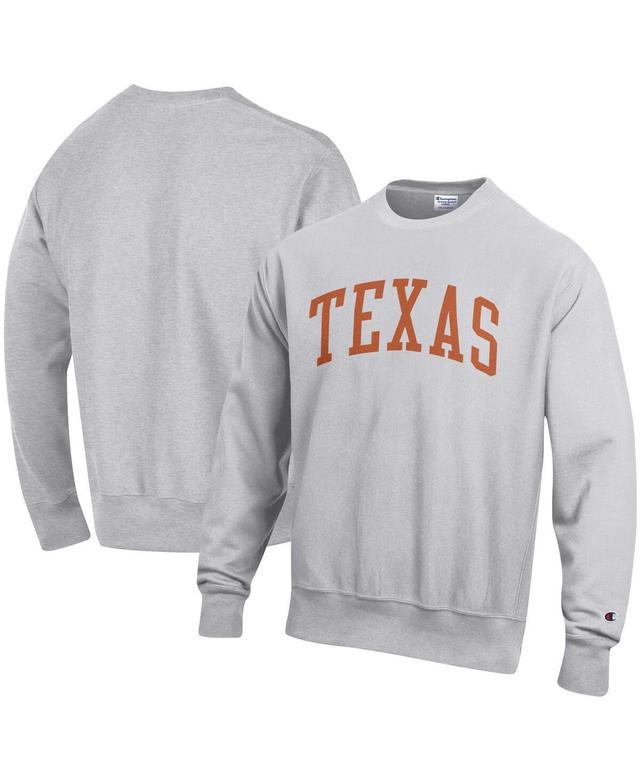 Mens Champion Heathered Gray Texas Longhorns Arch Reverse Weave Pullover Sweatshirt Product Image